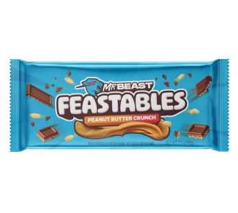 MrBeast Feastables Peanut Butter Crunch Chocolate Candy Bar 60g